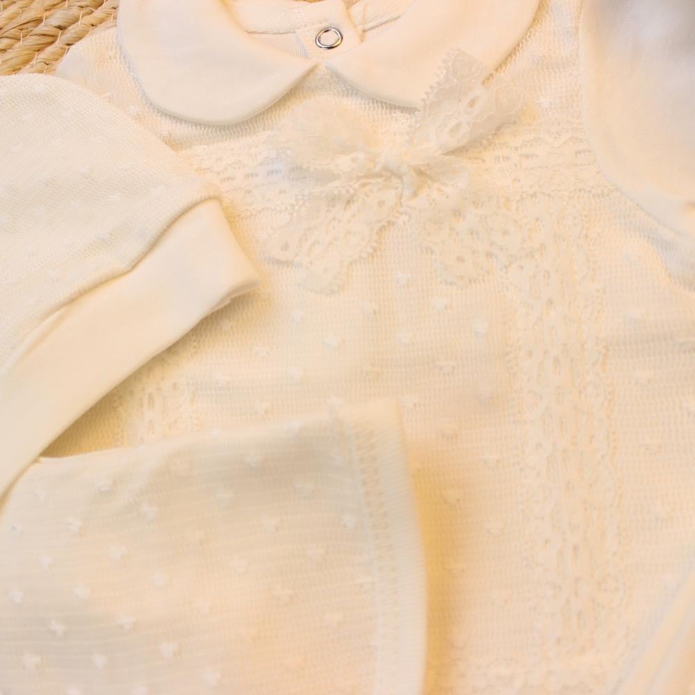 طقم مواليد بناتي دانتيل7 قطع