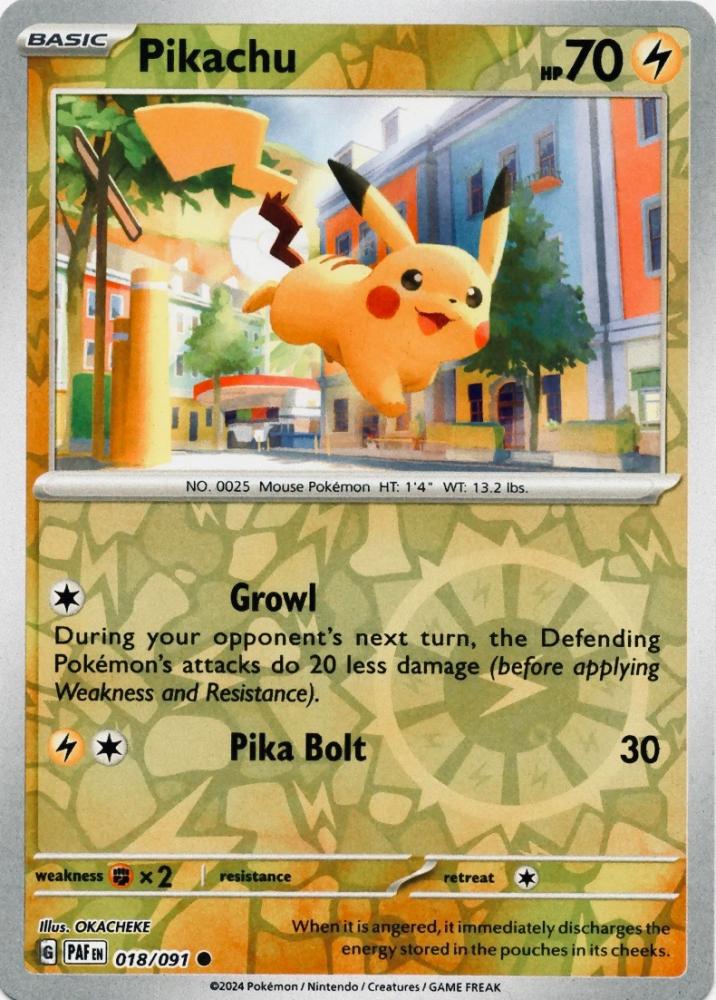 Pikachu 018/091 (Reverse Holo)