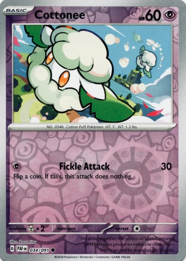 Cottonee 034/091 (Reverse Holo)