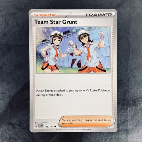 Pokemon TCG Team Star Grunt 195/197 - NM - Scarlet...