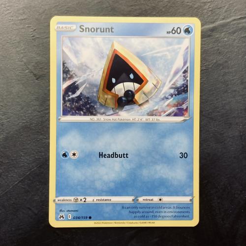 Pokemon TCG Snorunt 034/159 - NM - Crown Zenith 20...