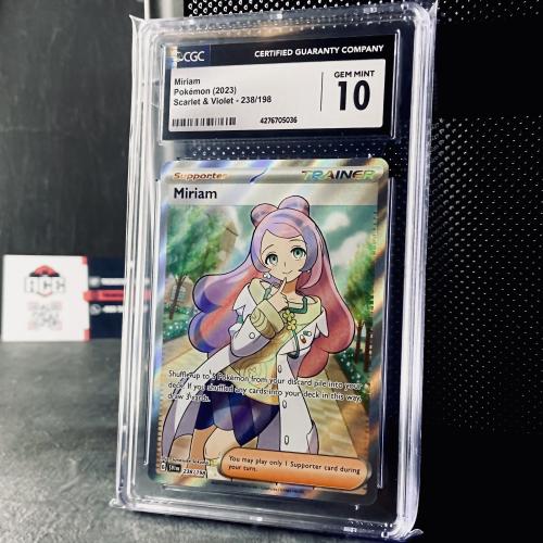 بطاقة بوكيمون مقيمة CGC 10 Miriam 238/198 Scarlet...