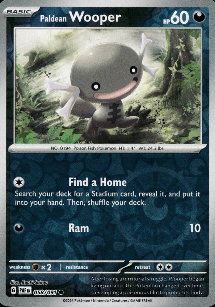 Paldean Wooper 058/091 (Reverse Holo)