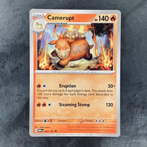 Pokemon TCG Camerupt 032/197 - NM - Scarlet & Viol...