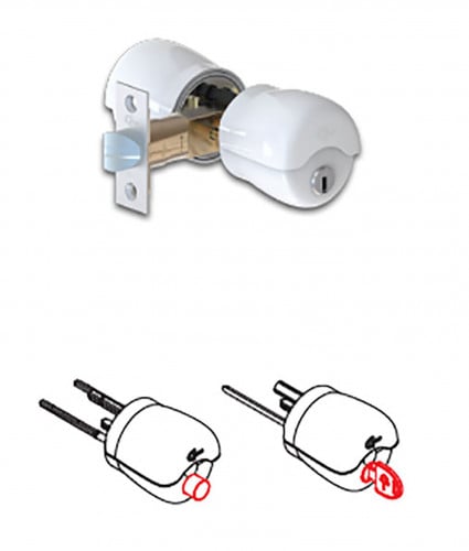 كيلون رمانة مفتاح وضغط لون ابيض