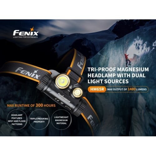 قابل للشحن Fenix من HM65R   كشاف رأس
