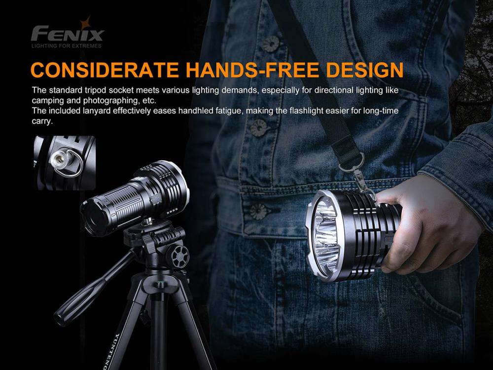 كشاف الإضاءة المركزة LR50R بقوة 12000 شمعة مع حساس من Fenix