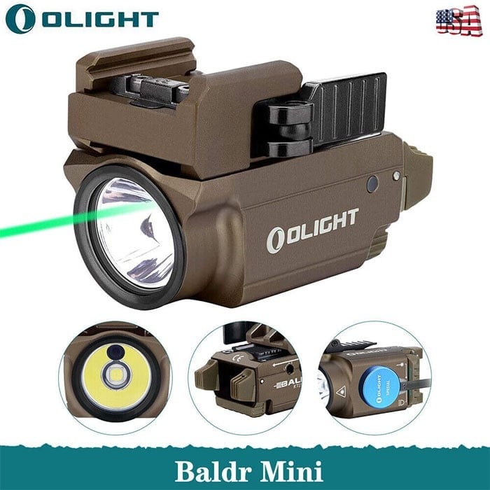 كشاف مسدس صغير مع مؤشر ليزر أخضر BALDR mini