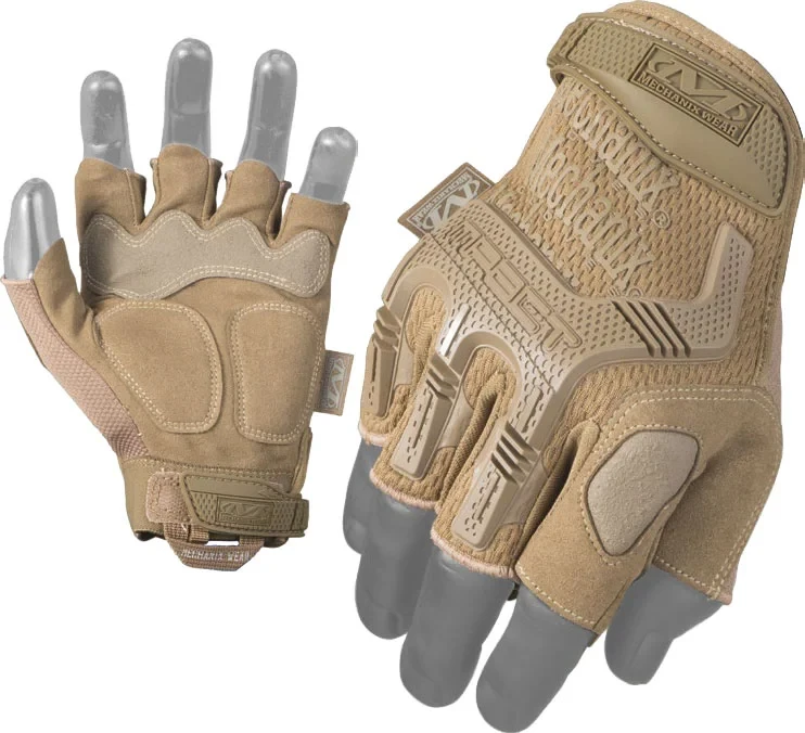 Tactical Impact Resistant Gloves M-Pact Fingerless Coyote MFL-72