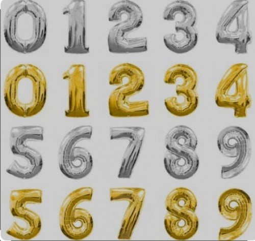 بالونات ارقام 12 انش