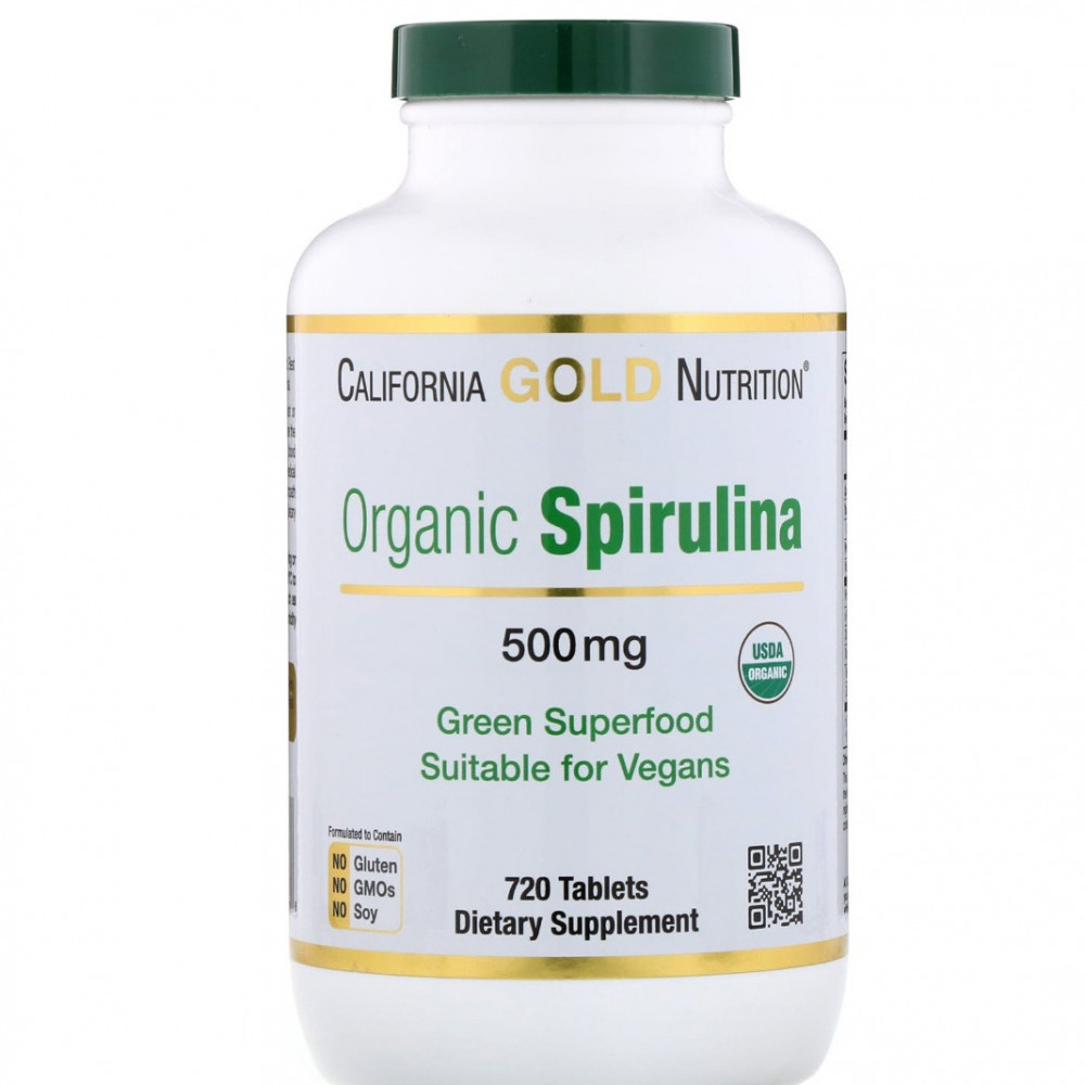 Rook inhoudsopgave Absoluut Organic Spirulina Capsules, 500 mg, 240 Tablets - كوينز كير