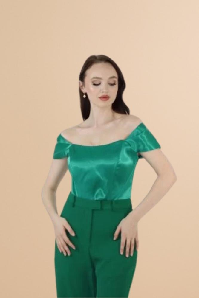 توب ساتان أخضر