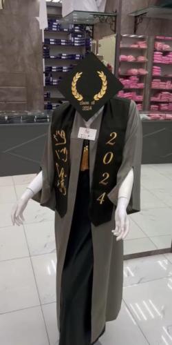 Graduation Set Color Olive With Black Sash | Maryouli Ahla Size:(56-S)