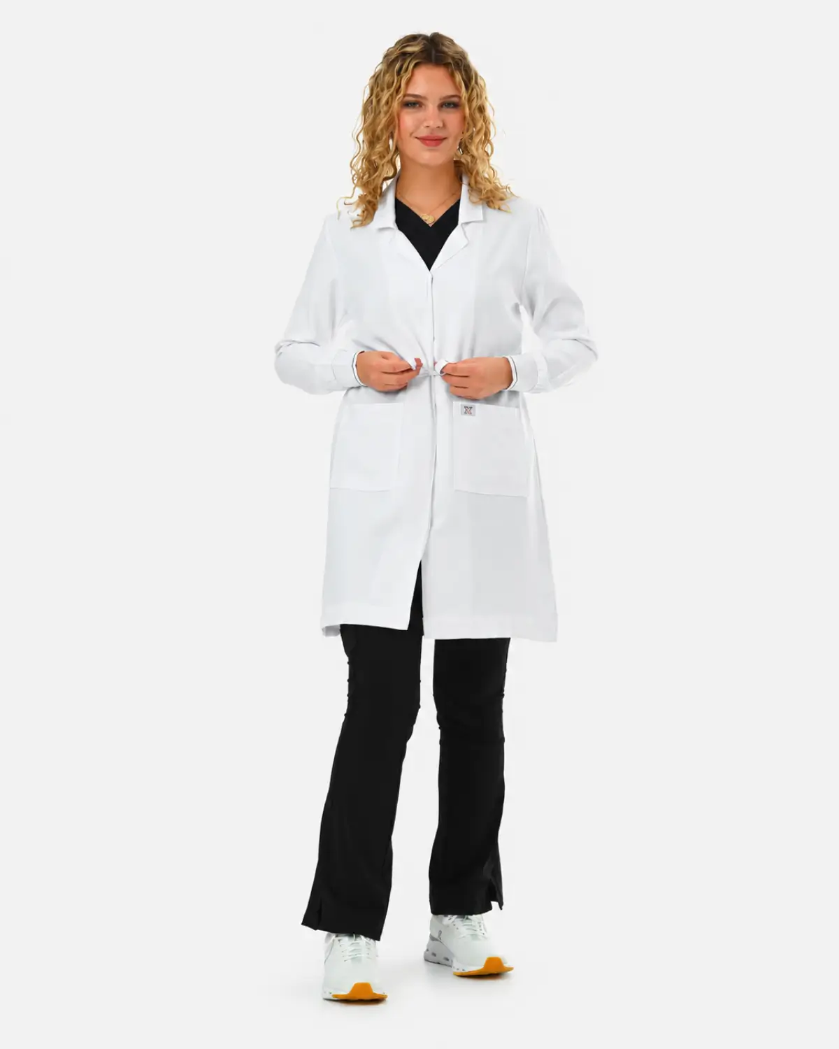 LX-0150022 Off White Lab Coat with Calm Professional Ease | Lucas