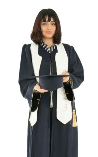 Graduation Set Color Navy Sash Off White | Maryouli Ahla Size:(56-S)