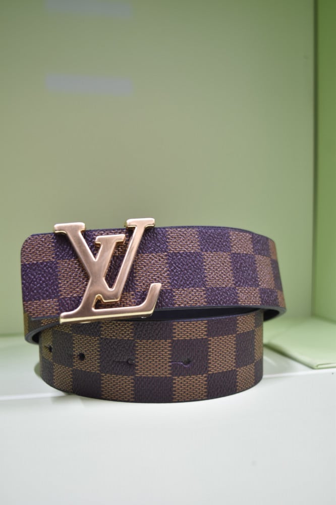Louis Vuitton Belt San Tulle Monogram 100cm  40 Gold LV Buckle w Box   Mightychic