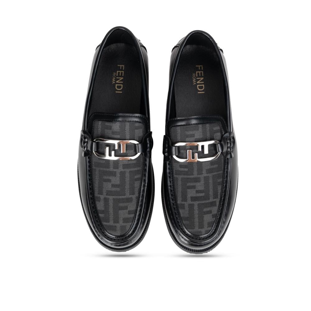 FENDI لوفر جلد بشعار FF