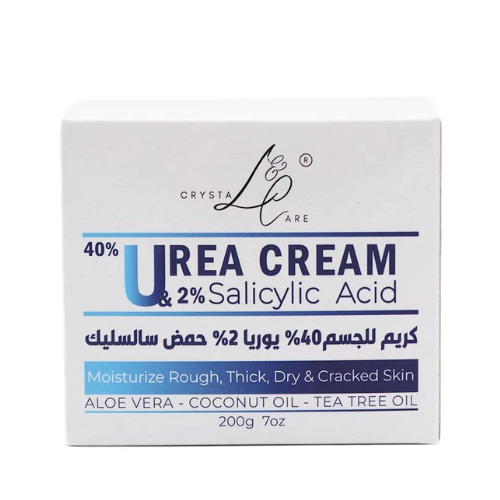 كريم للجسم 40 % يوريا 2 % حمض ساليسيليك من كريستال اند كير - 200 جم