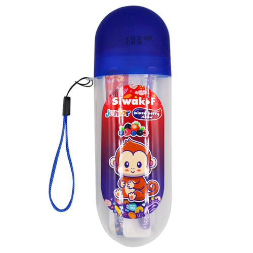 معجون اسنان للأطفال بالسواك والفلورايد بنكهة الفواكهة المشكلة-50غم