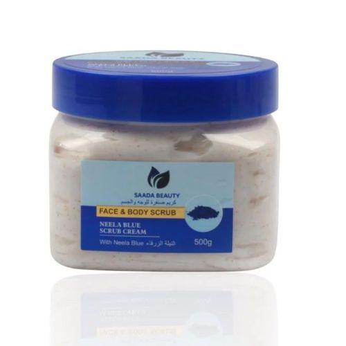 كريم سنفرة للوجه والجسم بالنيلة الزرقاء سعادة بيوتي 500 مل
