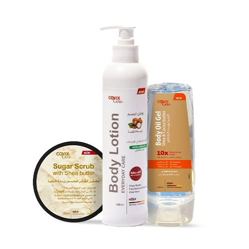 مجموعة الجسم بزبدة الشيا  3قطع