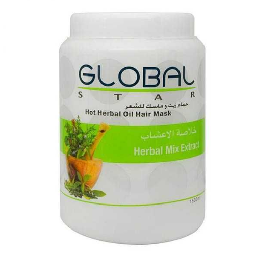 حمام زيت وماسك خلاصة الاعشاب من جلوبال ستار 1500 مل