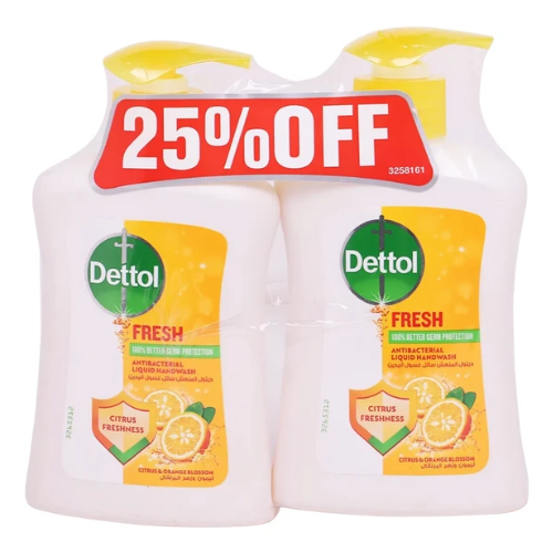 غسول اليد منعش 2*200مل خصم 25% من ديتول