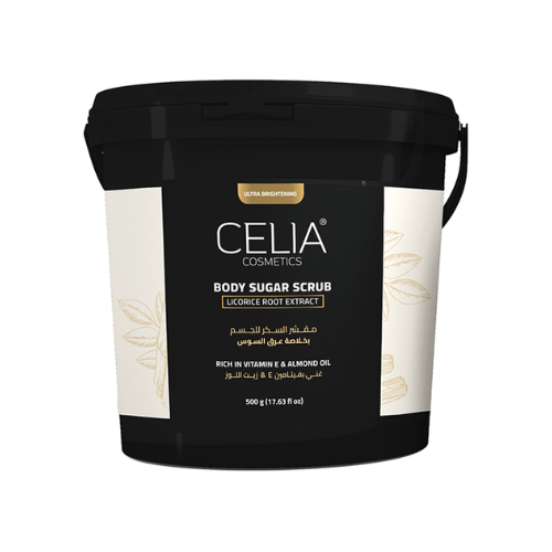 مقشر السكر للجسم بخلاصة عرق السوس من سيليا - 500 جم