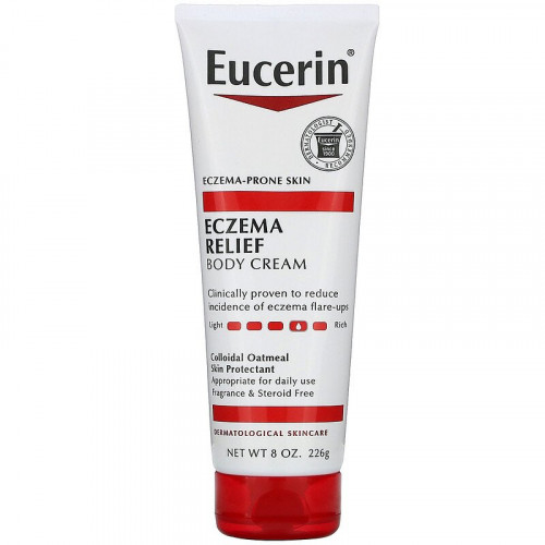Eucerin, كريم الجسم لعلاج الإكزيما، بدون رائحة، 8.0 أونصة (226 جم)