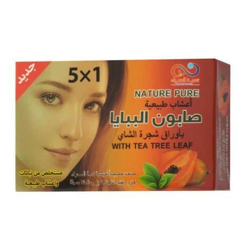 صابون الببايا بأوراق الشاي نسمة الصحراء 5*1 - 135 جم