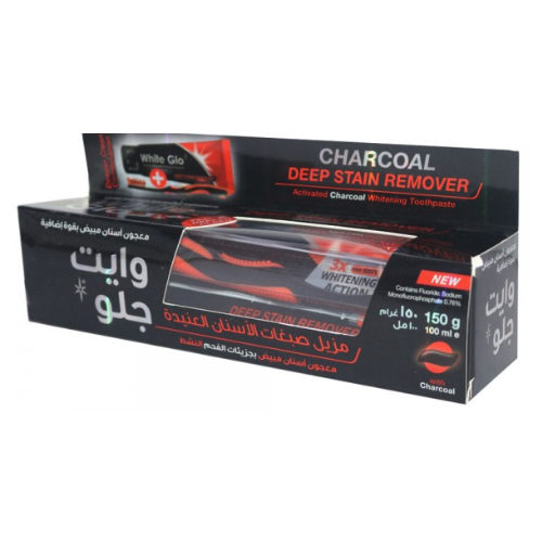 وايت جلو معجون اسنان فحم مزيل للبقع العميقة - 150 جرام