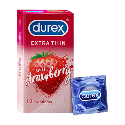 ديوركس واقي ذكري رفيع نكهة الفراولة - 12 حبة