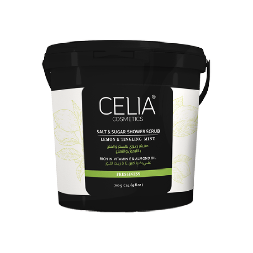 مقشر رغوي بالسكر والملح بالليمون والنعناع من سيليا - 700غ