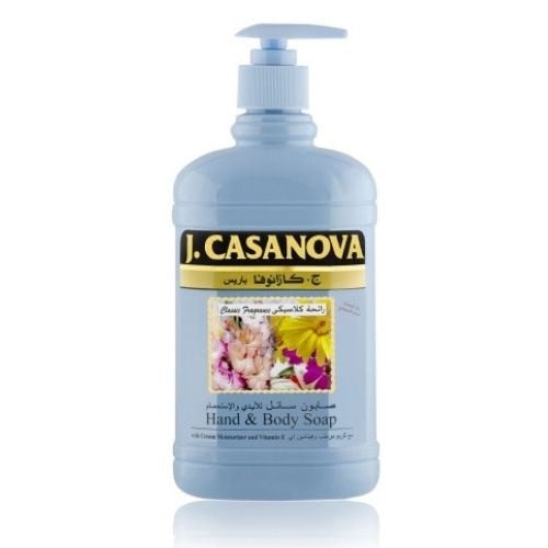 صابون كلاسيك للأيدي والإستحمام مع كريم مرطب من كازانوفا  - 500 مل