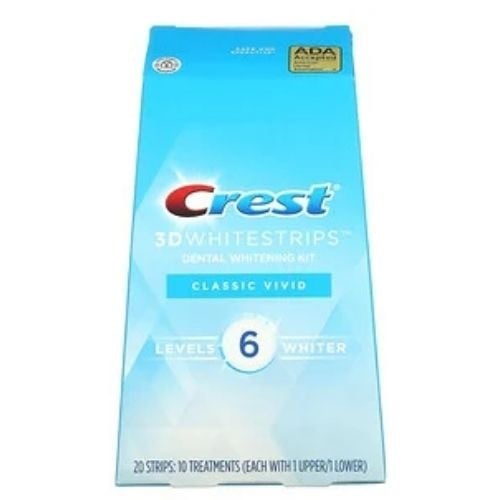 مجموعة تبييض الأسنان ، Classic Vivid ، 20 شريط من كرست