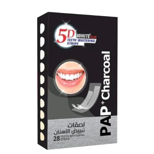 فايف دي وايت بلس لصقات تبيض الاسنان بالفحم 28 لصقة