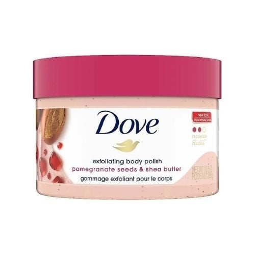 Dove‏, طلاء تقشير الجسم، بذور الرمان وزبدة الشيا، 10.5 أونصة (298 جم)