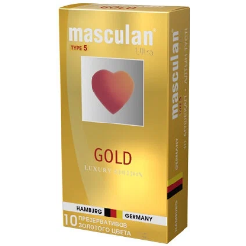 واقي ذكري جولد فاخر من ماسكولان  10 قطع