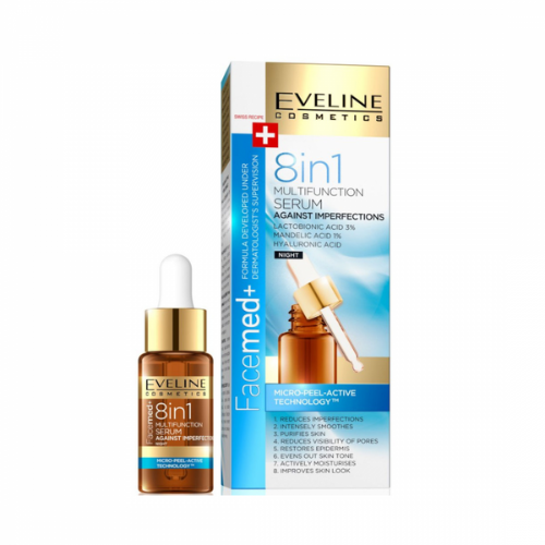 سيروم ليلي لمكافحة عيوب وتلف البشرة 8*1 فيس ميد من ايفلين كوزميتكس 18مل