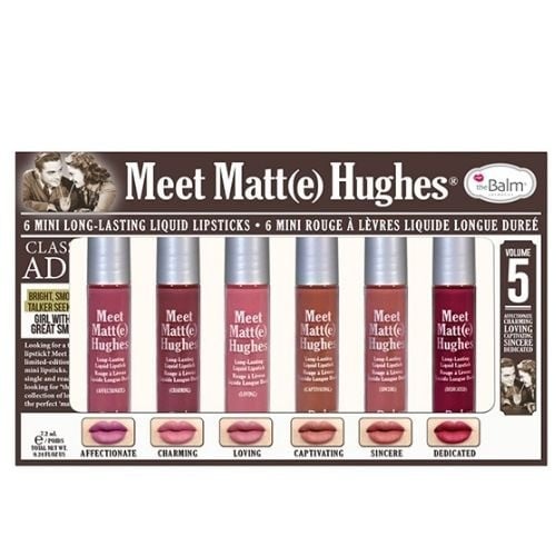 مجموعة 6 ميني احمر شفاه سائل ميت مات هيوز من ذا بالم - VoL5