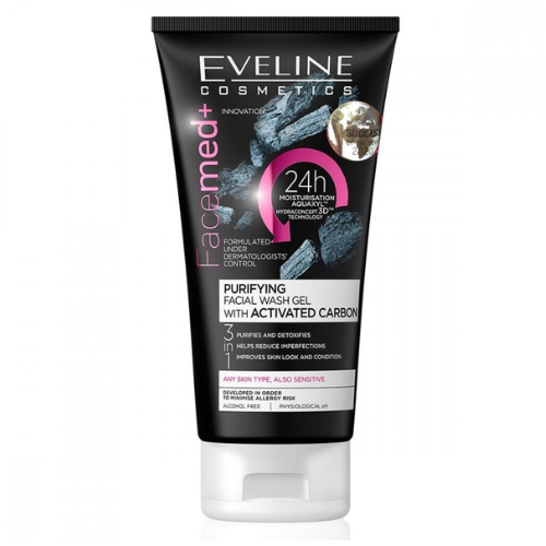 فيس ميد-غسول منظف ومنقي لكل انواع البشرة بالكربون النشط من ايفلين- 150 مل