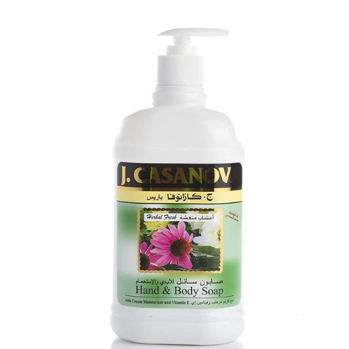 صابون سائل للجسم واليدين بالأعشاب من كازانوفا -500مل