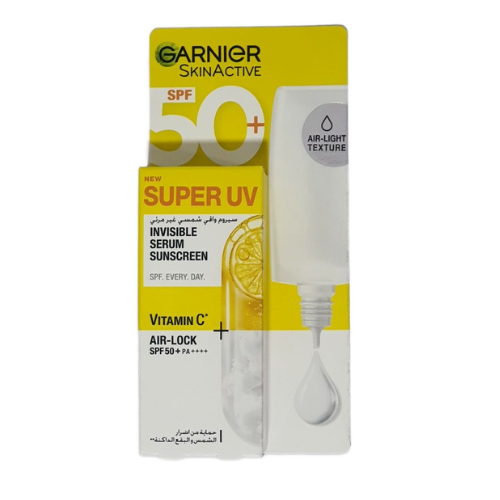 سيروم سوبر يوفي واقي شمس SPF50 غير مرئي غارنييه سكين أكتيف - 30 مل