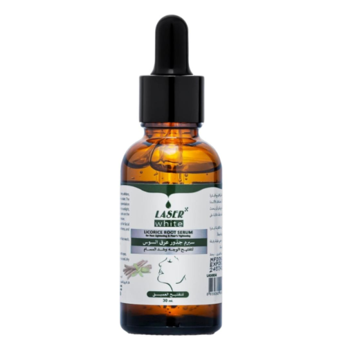 سيروم جذور عرق السوس لتفتيح الوجه وشد المسام من ليزر وايت - 30 مل