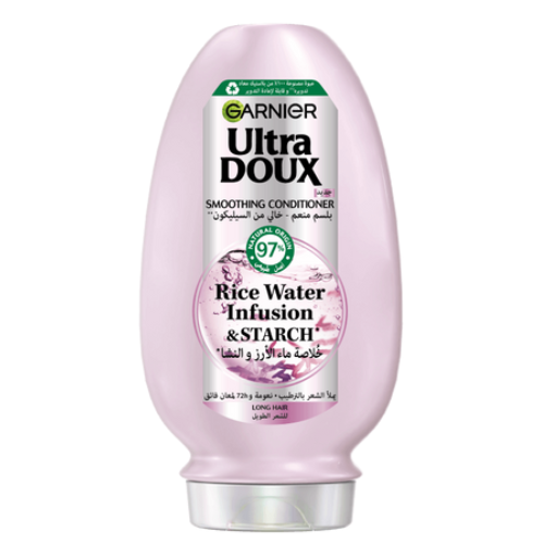 بلسم شعر الترا دوكس خلاصة ماء الأرز والنشا من جارنييه -360مل