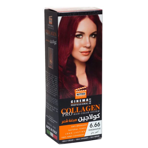 صبغة شعر بالكولاجين، احمر رماني  6.66 من نيترو كندا