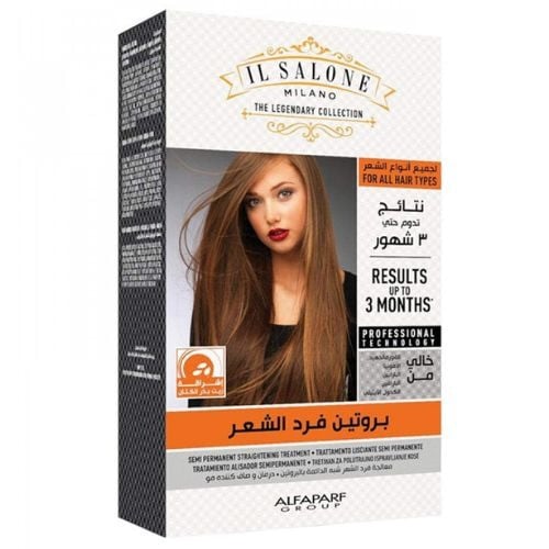 مجموعة فرد الشعر بالبروتين مع زيت بذرة الكتان من ال صالون