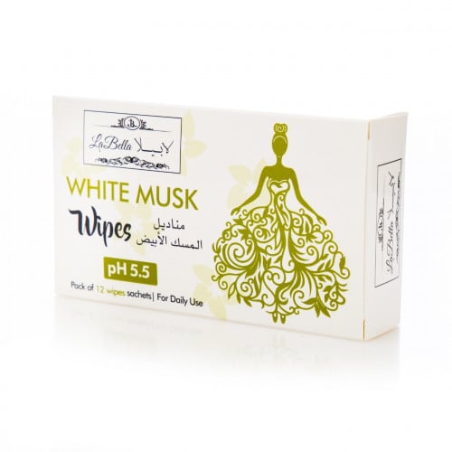 مناديل نسائية بالمسك الأبيض من لابيلا - 12 منديل