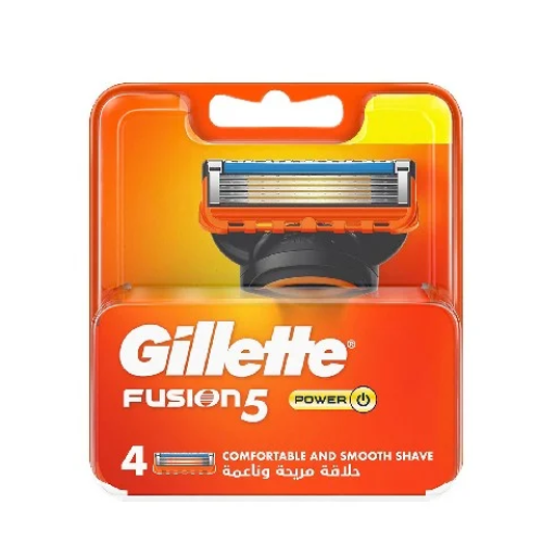 شفرات حلاقة جيليت فيوجين 5 باور - 4 قطع