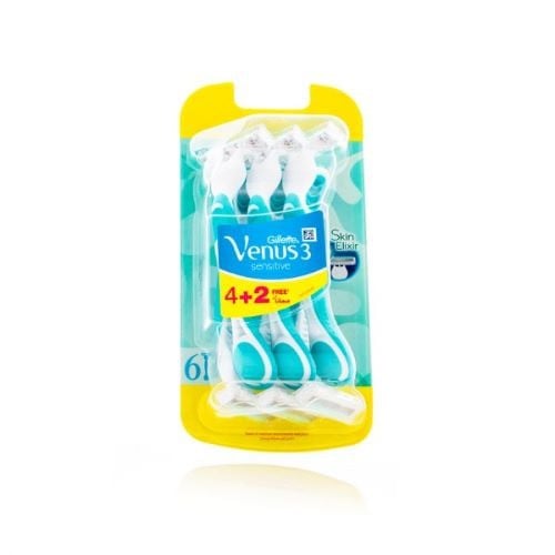 جيليت فينوس 3 حساس ماكينة حلاقة 4 + 2 مجانا